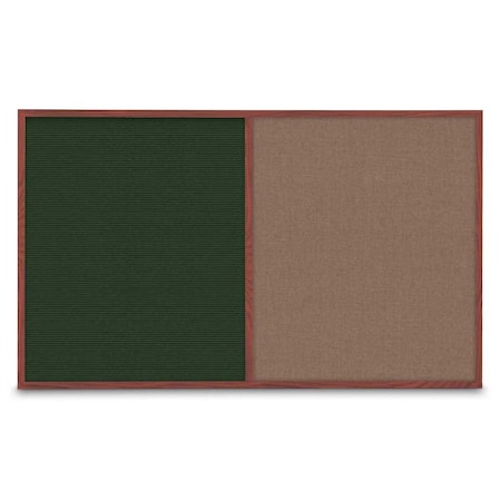 United Visual Products Enclosed Corkboard, 1 Door, 18"x24", 4" Fra, UV3400-SATIN-CORK UV3400-SATIN-CORK